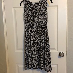 Black and white sleeveless dress
